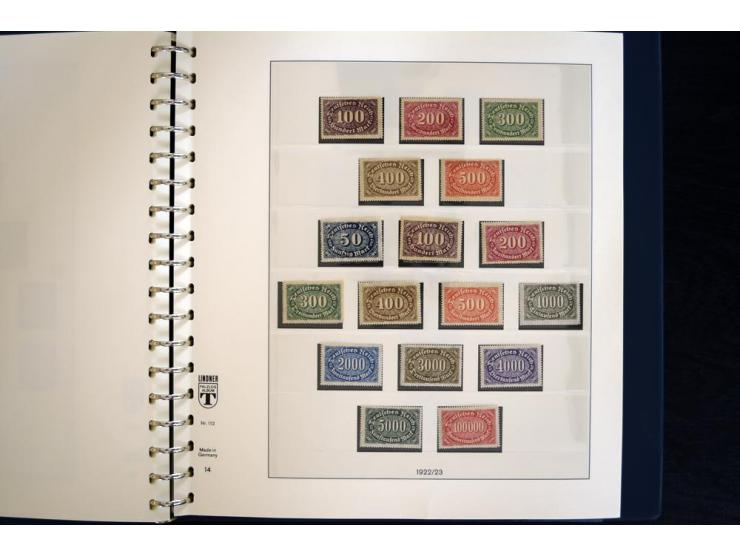 1916/45, postfrische und ungebrauchte Sammlung, ab Weimar kpl., teils zusätzlich gestempelt; in 2 Lindner-T-Alben