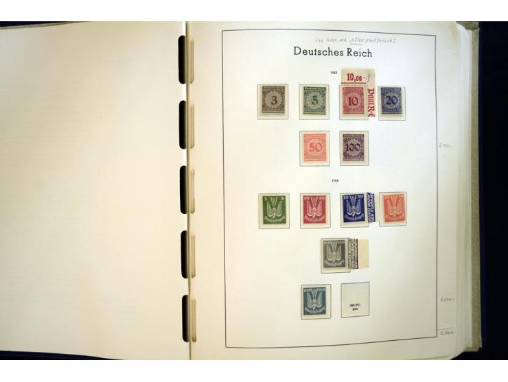 1923/45, sehr schöne vorwiegend postfrische, in den Hauptnummern augenscheinlich komplette Sammlung inkl. Dienst, dabei einig