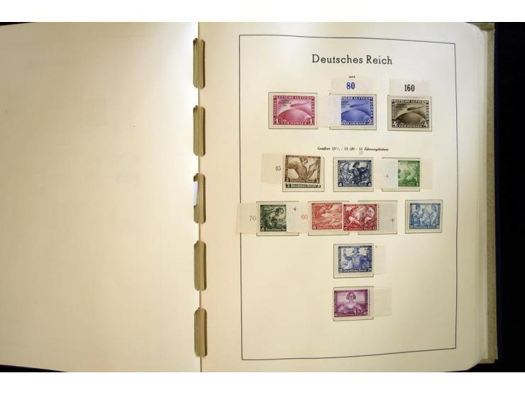 1923/45, sehr schöne vorwiegend postfrische, in den Hauptnummern augenscheinlich komplette Sammlung inkl. Dienst, dabei einig