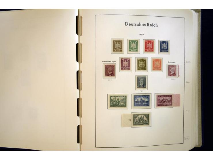 1923/45, sehr schöne vorwiegend postfrische, in den Hauptnummern augenscheinlich komplette Sammlung inkl. Dienst, dabei einig