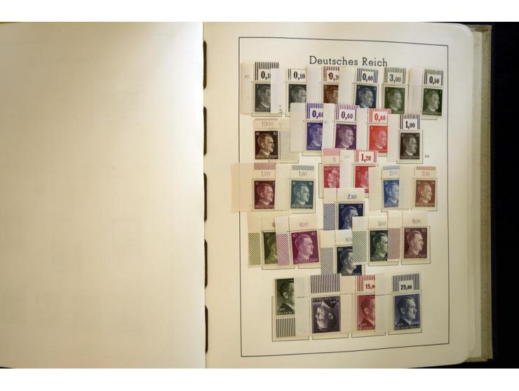 1923/45, sehr schöne vorwiegend postfrische, in den Hauptnummern augenscheinlich komplette Sammlung inkl. Dienst, dabei einig