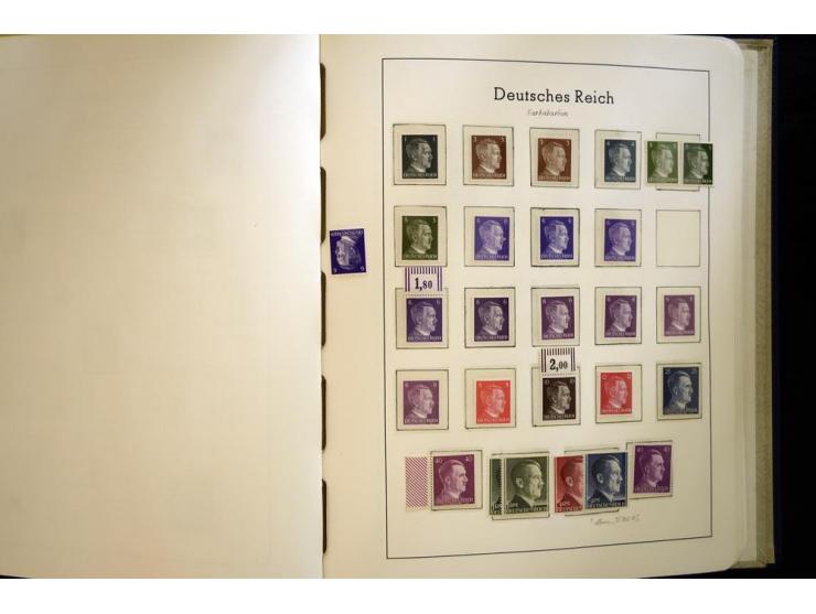 1923/45, sehr schöne vorwiegend postfrische, in den Hauptnummern augenscheinlich komplette Sammlung inkl. Dienst, dabei einig