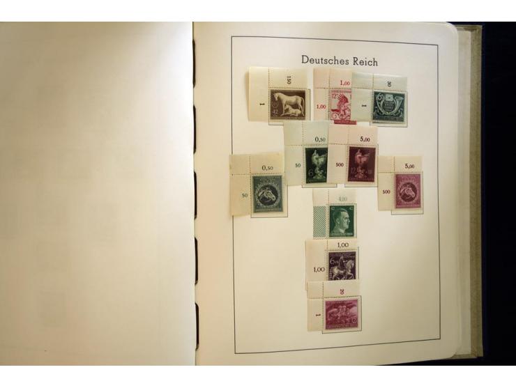 1923/45, sehr schöne vorwiegend postfrische, in den Hauptnummern augenscheinlich komplette Sammlung inkl. Dienst, dabei einig
