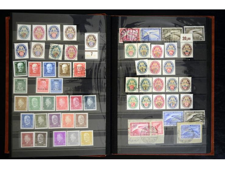 1923/39, postfrische, ungebrauchte und gestempelte Partie mit guten Ausgaben im Einsteckbuch