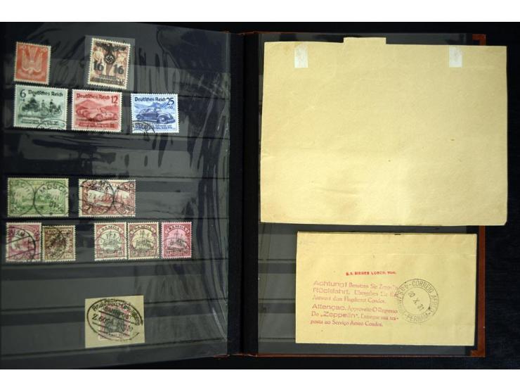 1923/39, postfrische, ungebrauchte und gestempelte Partie mit guten Ausgaben im Einsteckbuch