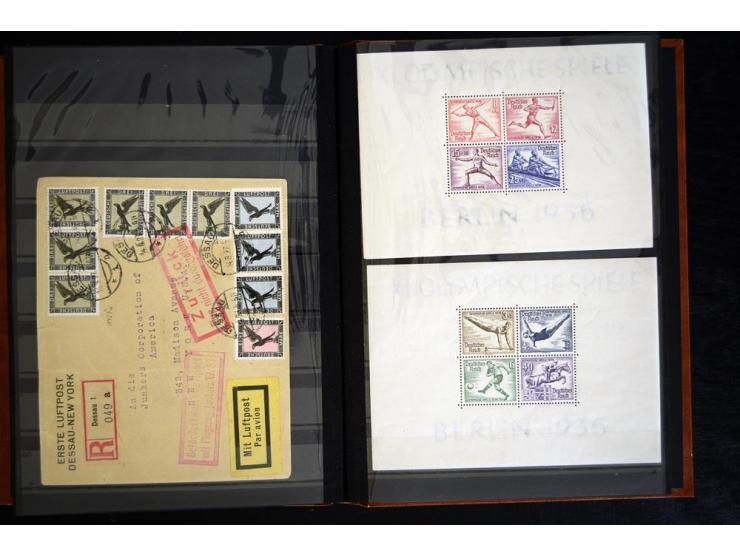 1923/39, postfrische, ungebrauchte und gestempelte Partie mit guten Ausgaben im Einsteckbuch