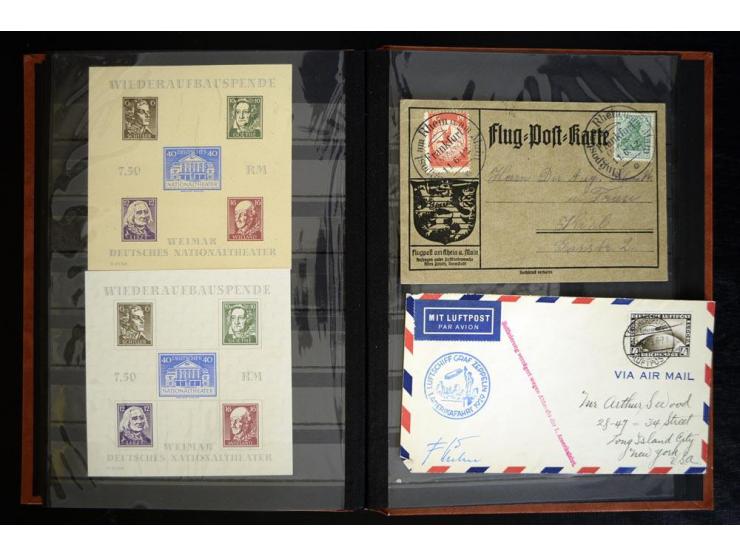 1923/39, postfrische, ungebrauchte und gestempelte Partie mit guten Ausgaben im Einsteckbuch