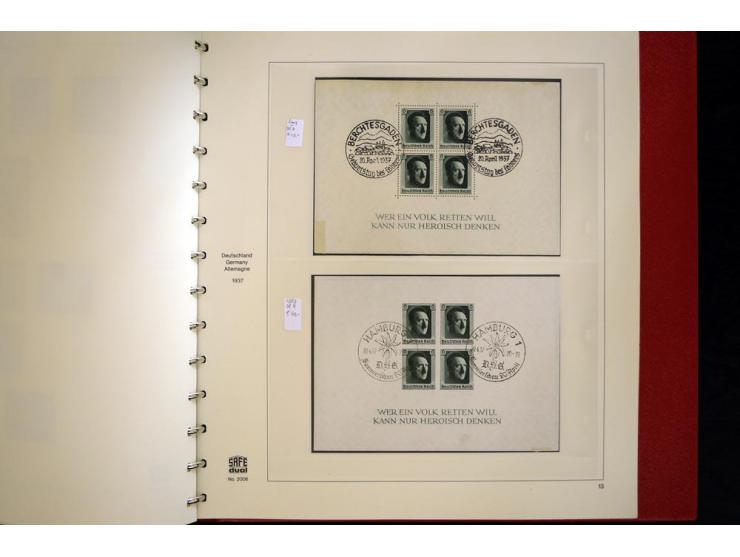 1924/45, gestempelte kpl. Sammlung, dabei Mi.-Nr. Bl.2 auf Briefausschnitt (Fotoattest H.-D. Schlegel BPP, 2015), teils etwas