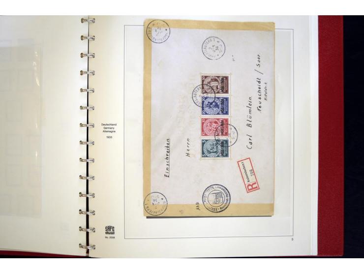 1924/45, gestempelte kpl. Sammlung, dabei Mi.-Nr. Bl.2 auf Briefausschnitt (Fotoattest H.-D. Schlegel BPP, 2015), teils etwas
