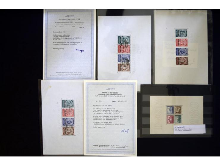 1930/36, hochwertige Partie Blockausgaben, dabei Block 1 je zweimal ungebraucht und gestempelt, Block 2 zweimal ungebraucht u
