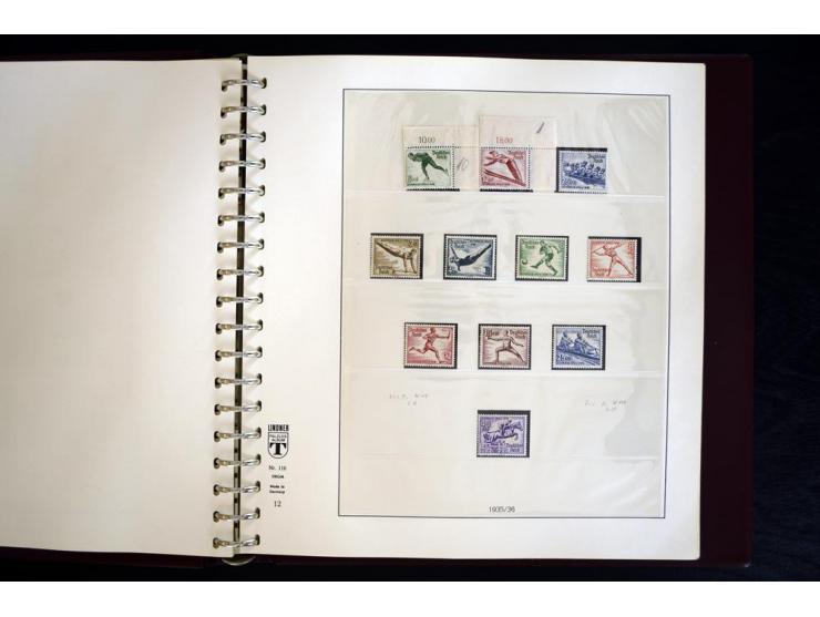1933/45, postfrische und ungebrauchte Sammlung, in den Hauptnummern kpl., zusätzlich 4er-Blocks (u.a. Mi.-Nr. 556-64), Besond