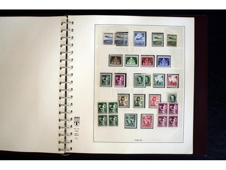 1933/45, postfrische und ungebrauchte Sammlung, in den Hauptnummern kpl., zusätzlich 4er-Blocks (u.a. Mi.-Nr. 556-64), Besond