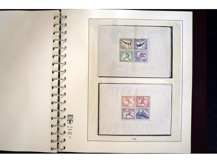1933/45, postfrische und ungebrauchte Sammlung, in den Hauptnummern kpl., zusätzlich 4er-Blocks (u.a. Mi.-Nr. 556-64), Besond