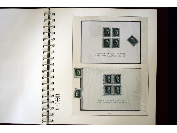 1933/45, postfrische und ungebrauchte Sammlung, in den Hauptnummern kpl., zusätzlich 4er-Blocks (u.a. Mi.-Nr. 556-64), Besond
