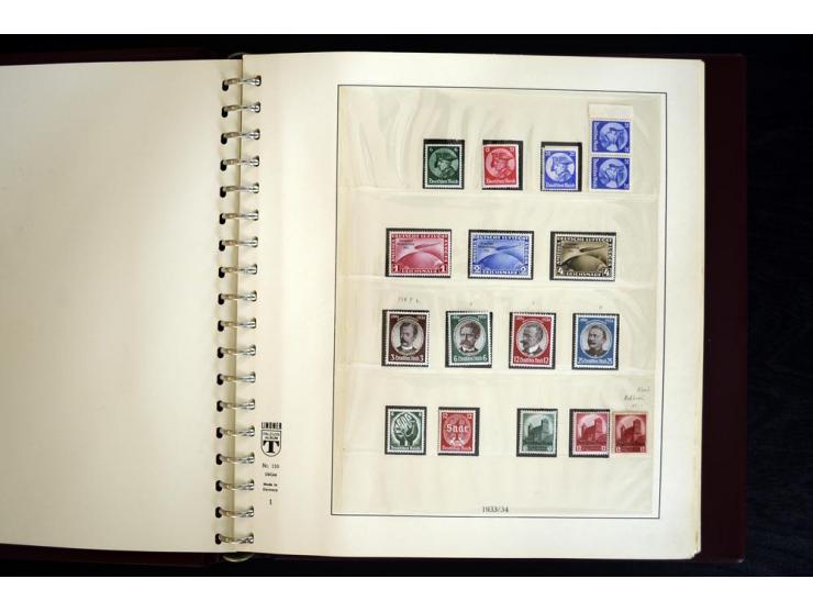 1933/45, postfrische und ungebrauchte Sammlung, in den Hauptnummern kpl., zusätzlich 4er-Blocks (u.a. Mi.-Nr. 556-64), Besond