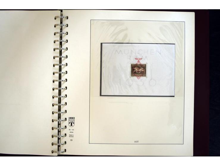 1933/45, postfrische und ungebrauchte Sammlung, in den Hauptnummern kpl., zusätzlich 4er-Blocks (u.a. Mi.-Nr. 556-64), Besond
