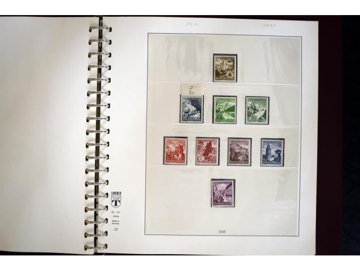 1933/45, postfrische und ungebrauchte Sammlung, in den Hauptnummern kpl., zusätzlich 4er-Blocks (u.a. Mi.-Nr. 556-64), Besond