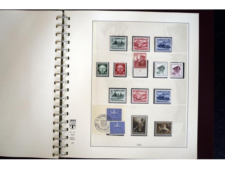1933/45, postfrische und ungebrauchte Sammlung, in den Hauptnummern kpl., zusätzlich 4er-Blocks (u.a. Mi.-Nr. 556-64), Besond