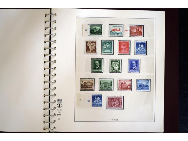 1933/45, postfrische und ungebrauchte Sammlung, in den Hauptnummern kpl., zusätzlich 4er-Blocks (u.a. Mi.-Nr. 556-64), Besond