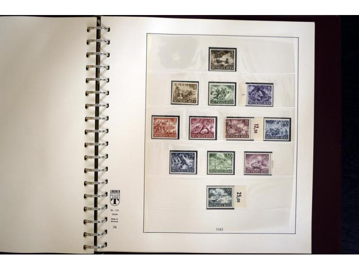 1933/45, postfrische und ungebrauchte Sammlung, in den Hauptnummern kpl., zusätzlich 4er-Blocks (u.a. Mi.-Nr. 556-64), Besond