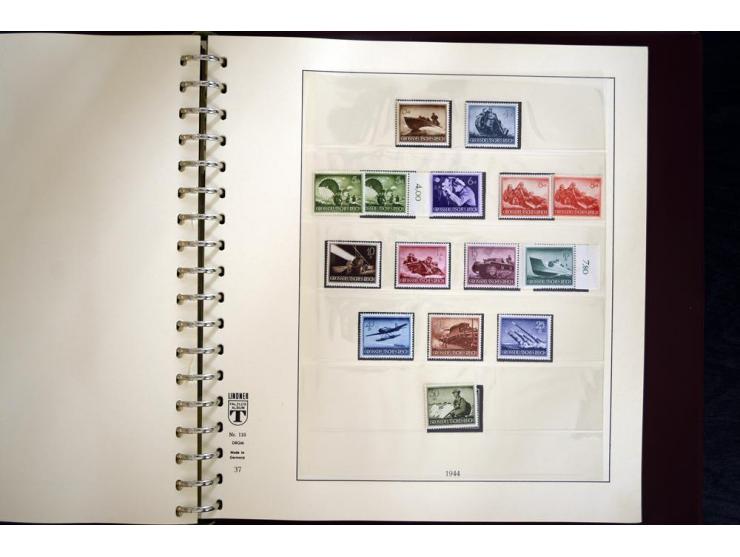 1933/45, postfrische und ungebrauchte Sammlung, in den Hauptnummern kpl., zusätzlich 4er-Blocks (u.a. Mi.-Nr. 556-64), Besond