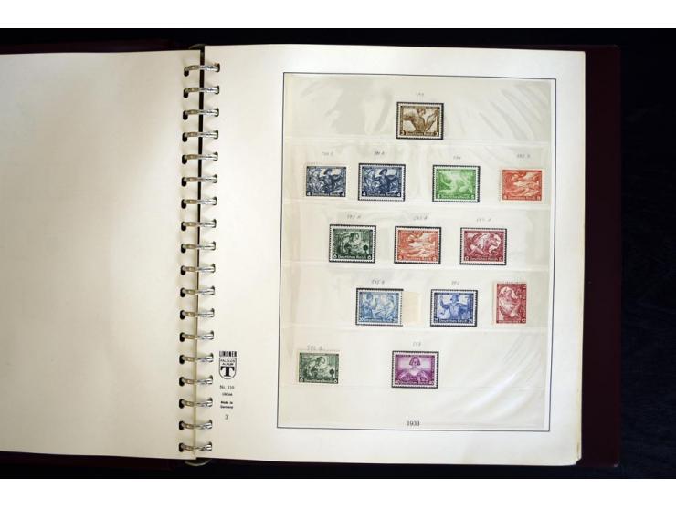 1933/45, postfrische und ungebrauchte Sammlung, in den Hauptnummern kpl., zusätzlich 4er-Blocks (u.a. Mi.-Nr. 556-64), Besond