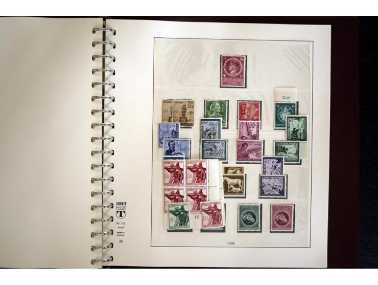 1933/45, postfrische und ungebrauchte Sammlung, in den Hauptnummern kpl., zusätzlich 4er-Blocks (u.a. Mi.-Nr. 556-64), Besond