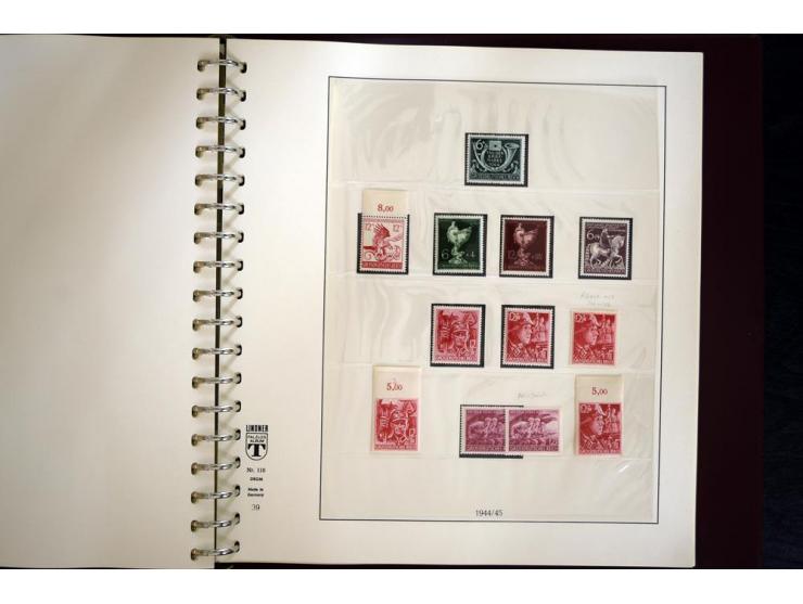 1933/45, postfrische und ungebrauchte Sammlung, in den Hauptnummern kpl., zusätzlich 4er-Blocks (u.a. Mi.-Nr. 556-64), Besond