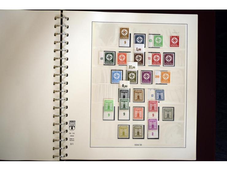 1933/45, postfrische und ungebrauchte Sammlung, in den Hauptnummern kpl., zusätzlich 4er-Blocks (u.a. Mi.-Nr. 556-64), Besond