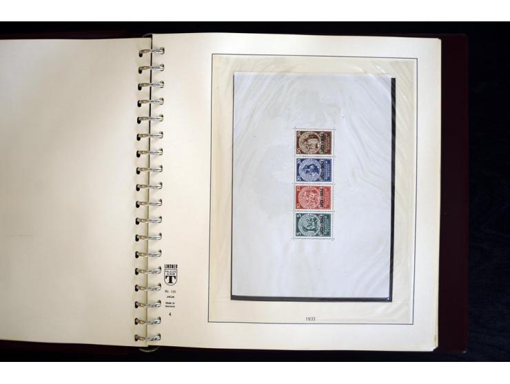 1933/45, postfrische und ungebrauchte Sammlung, in den Hauptnummern kpl., zusätzlich 4er-Blocks (u.a. Mi.-Nr. 556-64), Besond