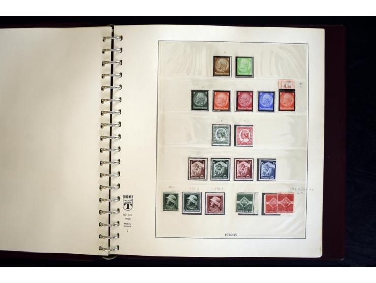 1933/45, postfrische und ungebrauchte Sammlung, in den Hauptnummern kpl., zusätzlich 4er-Blocks (u.a. Mi.-Nr. 556-64), Besond