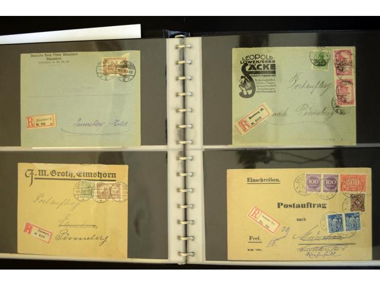 1917/1923, hochinteressante Sammlung mit über 160 Briefen, Karten und Ganzsachenkarten mit praktisch nur besseren Belegen, da