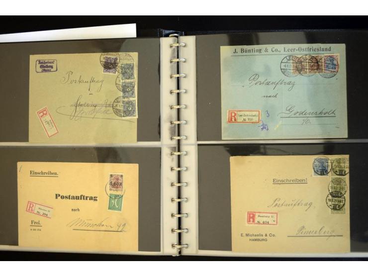 1917/1923, hochinteressante Sammlung mit über 160 Briefen, Karten und Ganzsachenkarten mit praktisch nur besseren Belegen, da