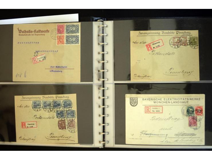 1917/1923, hochinteressante Sammlung mit über 160 Briefen, Karten und Ganzsachenkarten mit praktisch nur besseren Belegen, da