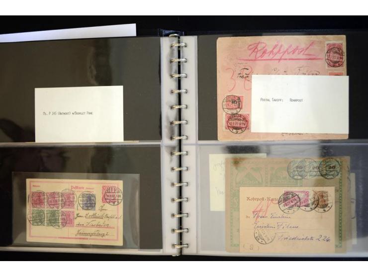 1917/1923, hochinteressante Sammlung mit über 160 Briefen, Karten und Ganzsachenkarten mit praktisch nur besseren Belegen, da