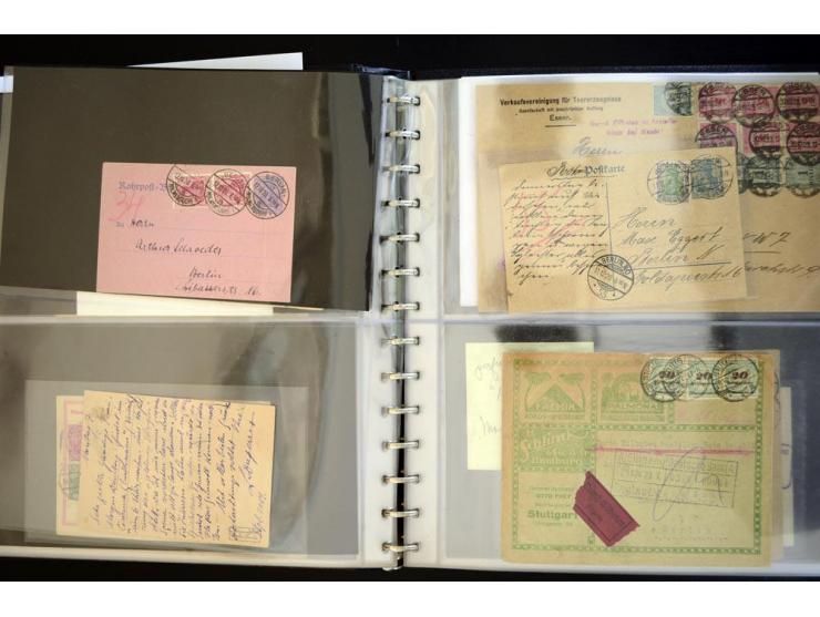 1917/1923, hochinteressante Sammlung mit über 160 Briefen, Karten und Ganzsachenkarten mit praktisch nur besseren Belegen, da