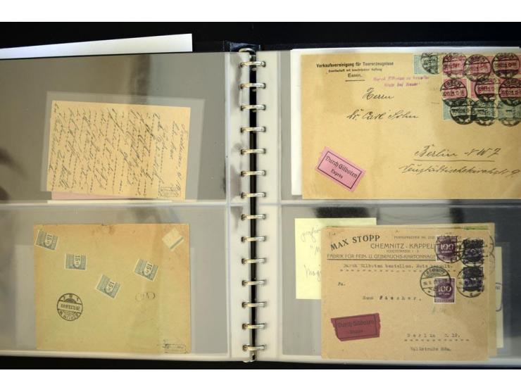 1917/1923, hochinteressante Sammlung mit über 160 Briefen, Karten und Ganzsachenkarten mit praktisch nur besseren Belegen, da