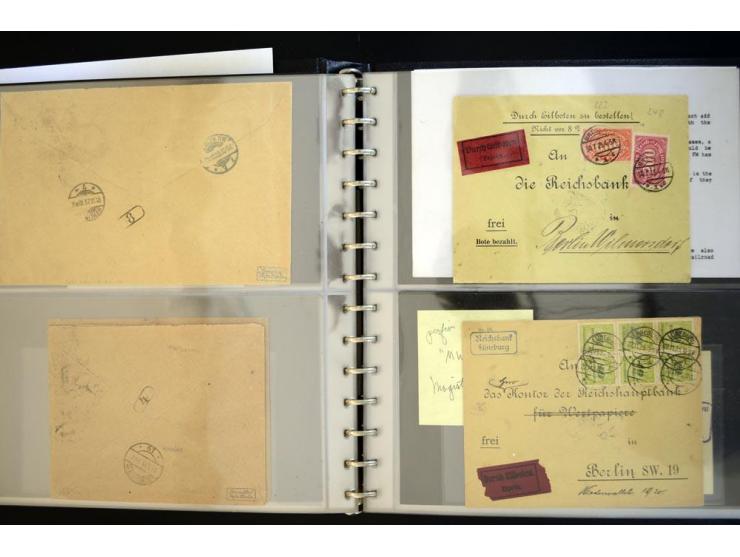 1917/1923, hochinteressante Sammlung mit über 160 Briefen, Karten und Ganzsachenkarten mit praktisch nur besseren Belegen, da