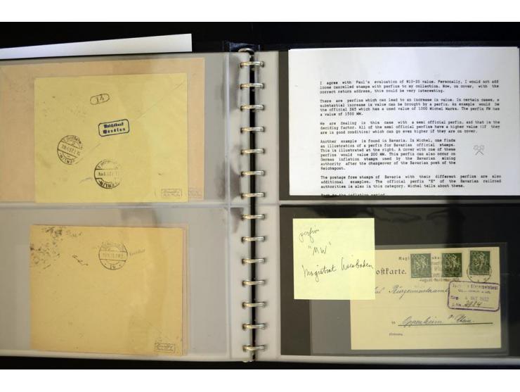 1917/1923, hochinteressante Sammlung mit über 160 Briefen, Karten und Ganzsachenkarten mit praktisch nur besseren Belegen, da