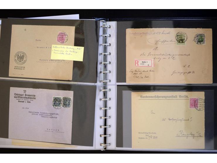 1917/1923, hochinteressante Sammlung mit über 160 Briefen, Karten und Ganzsachenkarten mit praktisch nur besseren Belegen, da