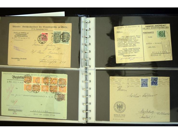 1917/1923, hochinteressante Sammlung mit über 160 Briefen, Karten und Ganzsachenkarten mit praktisch nur besseren Belegen, da