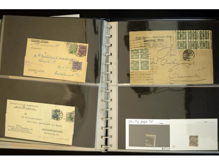 1917/1923, hochinteressante Sammlung mit über 160 Briefen, Karten und Ganzsachenkarten mit praktisch nur besseren Belegen, da
