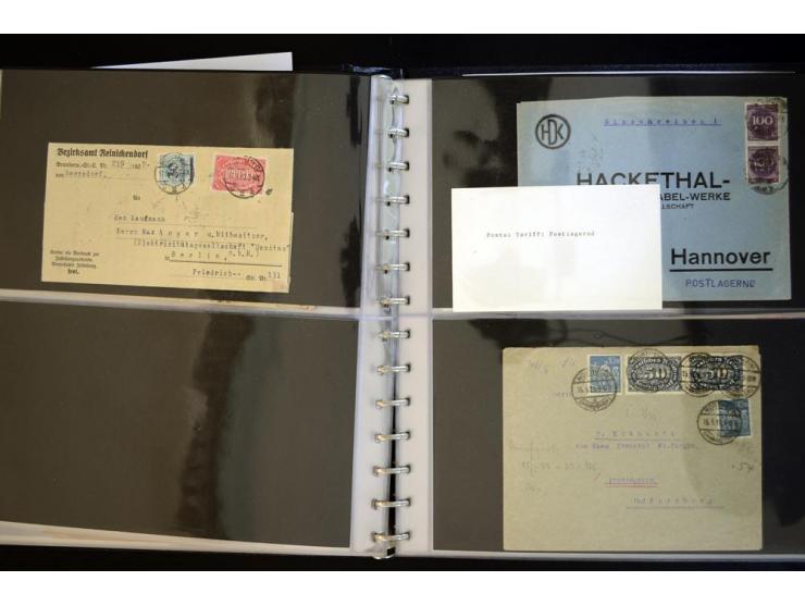 1917/1923, hochinteressante Sammlung mit über 160 Briefen, Karten und Ganzsachenkarten mit praktisch nur besseren Belegen, da
