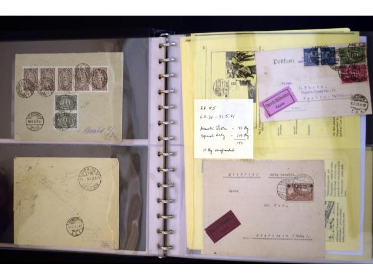 1917/1923, hochinteressante Sammlung mit über 160 Briefen, Karten und Ganzsachenkarten mit praktisch nur besseren Belegen, da