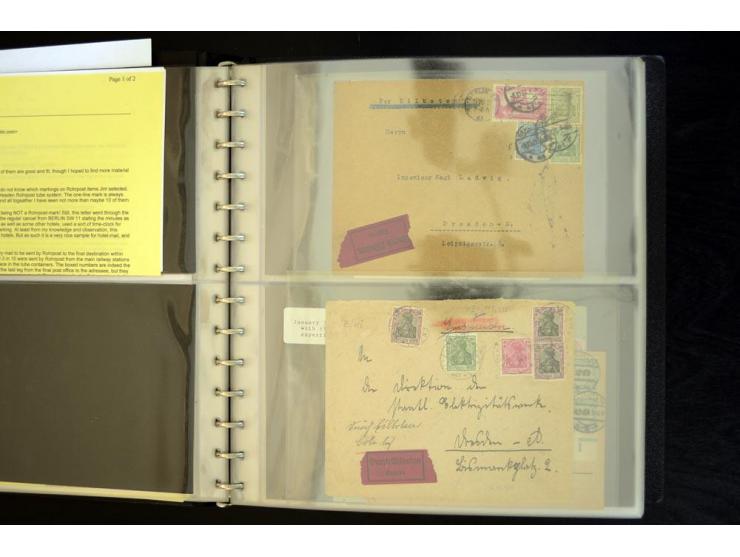 1917/1923, hochinteressante Sammlung mit über 160 Briefen, Karten und Ganzsachenkarten mit praktisch nur besseren Belegen, da