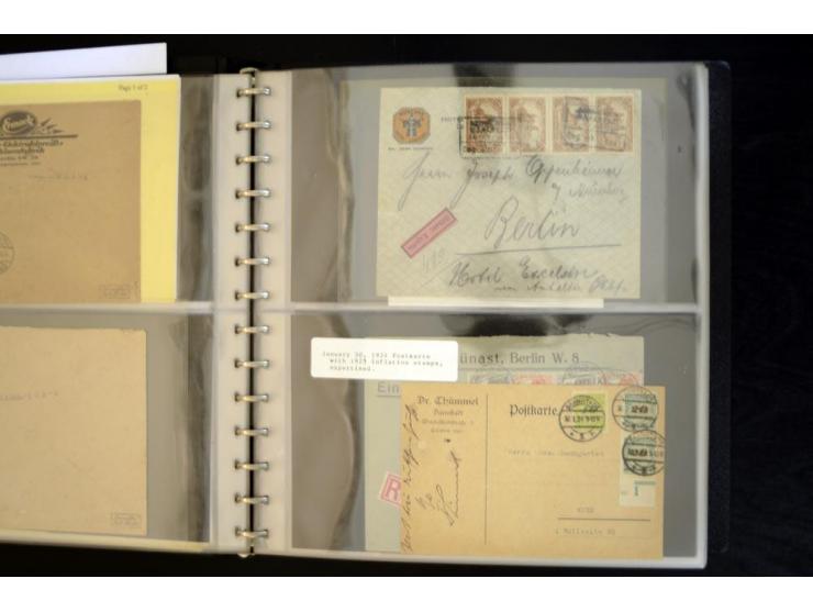 1917/1923, hochinteressante Sammlung mit über 160 Briefen, Karten und Ganzsachenkarten mit praktisch nur besseren Belegen, da