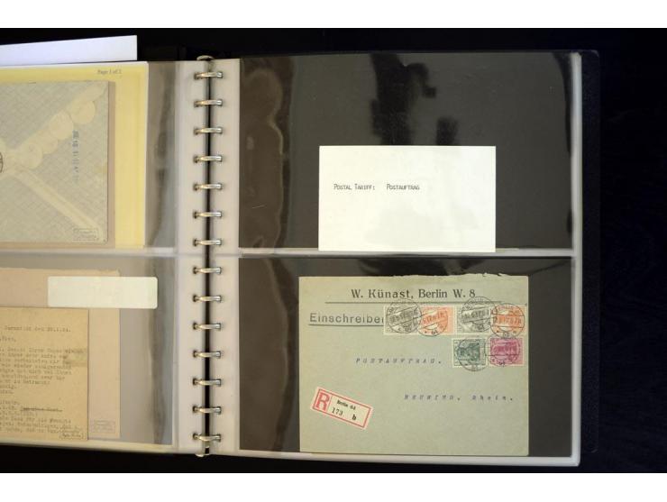 1917/1923, hochinteressante Sammlung mit über 160 Briefen, Karten und Ganzsachenkarten mit praktisch nur besseren Belegen, da