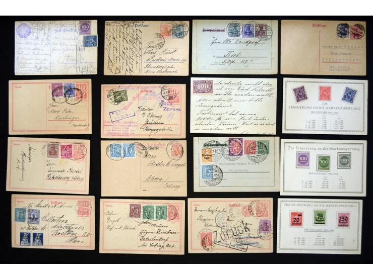 1920/1923, sehr umfangreicher Posten mit geschätzt 1000-1500 Briefen, Karten und Ganzsachen inkl. Dienstmarken-Frankaturen, d