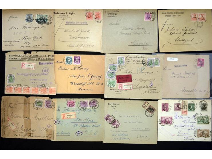 1920/1923, sehr umfangreicher Posten mit geschätzt 1000-1500 Briefen, Karten und Ganzsachen inkl. Dienstmarken-Frankaturen, d