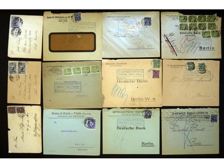 1920/1923, sehr umfangreicher Posten mit geschätzt 1000-1500 Briefen, Karten und Ganzsachen inkl. Dienstmarken-Frankaturen, d